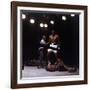 Heavyweight Boxer Cassius Clay, aka Muhammad Ali, Standing over Opponent Sonny Liston-George Silk-Framed Premium Photographic Print