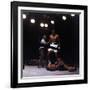 Heavyweight Boxer Cassius Clay, aka Muhammad Ali, Standing over Opponent Sonny Liston-George Silk-Framed Premium Photographic Print