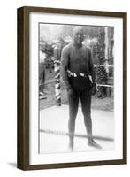 Heavyweight Boxing Champion Jack Johnson Photograph-Lantern Press-Framed Art Print