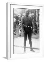 Heavyweight Boxing Champion Jack Johnson Photograph-Lantern Press-Framed Art Print