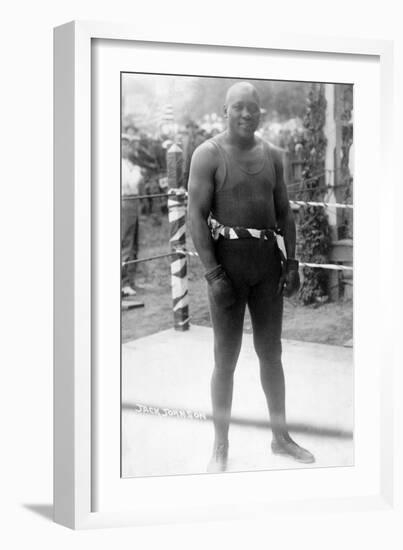 Heavyweight Boxing Champion Jack Johnson Photograph-Lantern Press-Framed Art Print