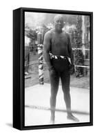 Heavyweight Boxing Champion Jack Johnson Photograph-Lantern Press-Framed Stretched Canvas