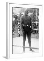 Heavyweight Boxing Champion Jack Johnson Photograph-Lantern Press-Framed Art Print