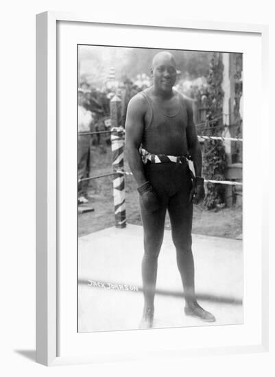 Heavyweight Boxing Champion Jack Johnson Photograph-Lantern Press-Framed Art Print