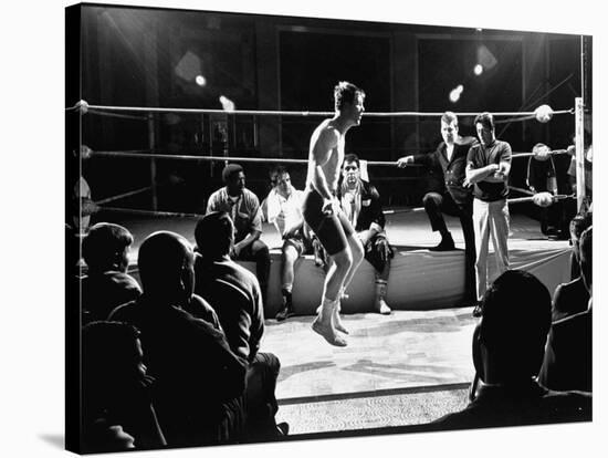 Heavyweight Boxing Contender Jerry Quarry Jumping Rope During His Training at Caesar's Palace-Richard Meek-Stretched Canvas