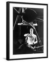 Heavyweight Boxing Contender Jerry Quarry Working Out on Punching Bag, Training at Caesar's Palace-Richard Meek-Framed Premium Photographic Print