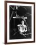 Heavyweight Boxing Contender Jerry Quarry Working Out on Punching Bag, Training at Caesar's Palace-Richard Meek-Framed Premium Photographic Print