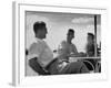 Heavyweight Boxing Contender Rocky Marciano Chatting with His Dad Senior Marchegiano-Al Fenn-Framed Premium Photographic Print