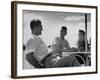 Heavyweight Boxing Contender Rocky Marciano Chatting with His Dad Senior Marchegiano-Al Fenn-Framed Premium Photographic Print