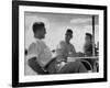 Heavyweight Boxing Contender Rocky Marciano Chatting with His Dad Senior Marchegiano-Al Fenn-Framed Premium Photographic Print