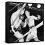 Heavyweight Champion Rocky Marciano (Right) Backs Roland Lastarza Against the Ropes-null-Framed Stretched Canvas