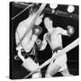 Heavyweight Champion Rocky Marciano (Right) Backs Roland Lastarza Against the Ropes-null-Stretched Canvas