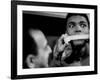 Heavyweight Contender Cassius Clay, Getting His Mouth Taped by Trainer Angelo Dundee-George Silk-Framed Premium Photographic Print