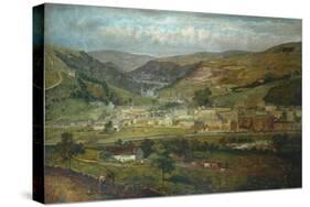 Hebden Bridge from Palace House, Fairfield, 1869-John Holland-Stretched Canvas