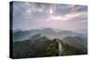 Hebei, China. the Great Wall of China, Jinshanling Section, at Sunrise, Long Exposure-Matteo Colombo-Stretched Canvas