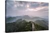 Hebei, China. the Great Wall of China, Jinshanling Section, at Sunrise, Long Exposure-Matteo Colombo-Stretched Canvas