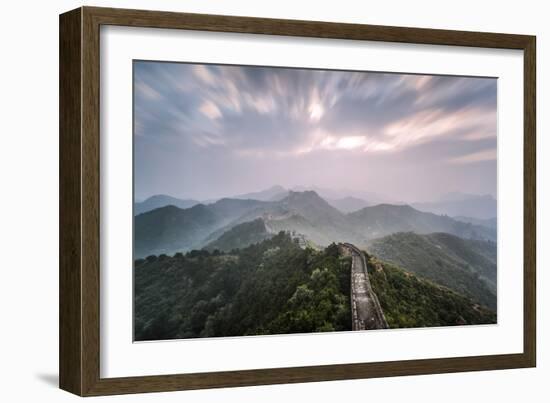 Hebei, China. the Great Wall of China, Jinshanling Section, at Sunrise, Long Exposure-Matteo Colombo-Framed Photographic Print