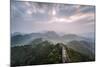 Hebei, China. the Great Wall of China, Jinshanling Section, at Sunrise, Long Exposure-Matteo Colombo-Mounted Photographic Print