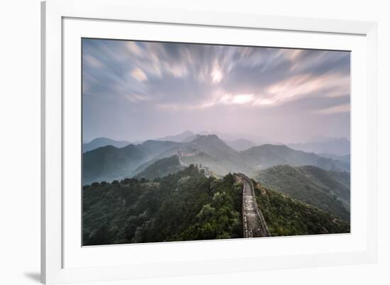 Hebei, China. the Great Wall of China, Jinshanling Section, at Sunrise, Long Exposure-Matteo Colombo-Framed Photographic Print