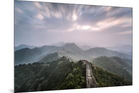 Hebei, China. the Great Wall of China, Jinshanling Section, at Sunrise, Long Exposure-Matteo Colombo-Mounted Photographic Print