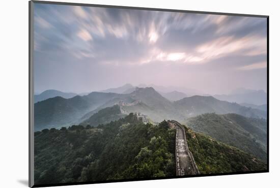 Hebei, China. the Great Wall of China, Jinshanling Section, at Sunrise, Long Exposure-Matteo Colombo-Mounted Photographic Print