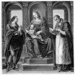 The Virgin and Child with St Julian and St Nicholas of Myra, 1490-1492-Hebert-Framed Premium Giclee Print