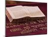 Hebrew Bible in Fes Synagogue, Morocco-William Sutton-Mounted Photographic Print