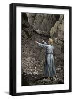 Hebrew Prophet Ezekiel Walking Through the Valley of Dry Bones-null-Framed Premium Giclee Print