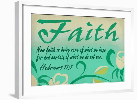 Hebrews 11:1 - Inspirational-Lantern Press-Framed Art Print