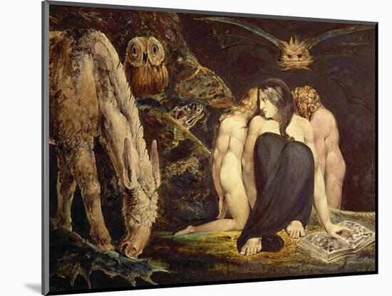 Hecate. 43.8 x 58.1 cm (ca. 1795) Cat. N 5056.-William Blake-Mounted Giclee Print