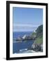 Heceta Head Lighthouse and Seastacks, Cape Sebestian, Oregon, USA-Merrill Images-Framed Photographic Print