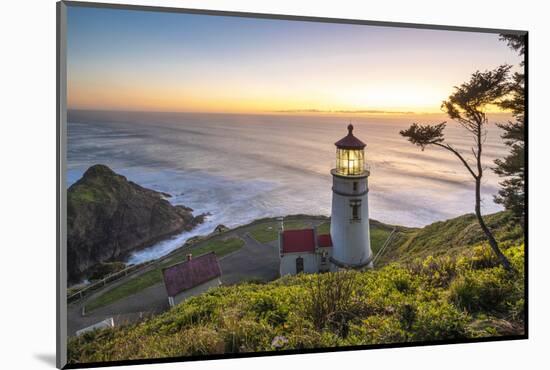 Heceta Head Lighthouse at sunset, Florence, Lane county, Oregon, United States of America-francesco vaninetti-Mounted Photographic Print