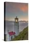 Heceta Head Lighthouse at Sunset Near Florence, Oregon, USA-Chuck Haney-Stretched Canvas