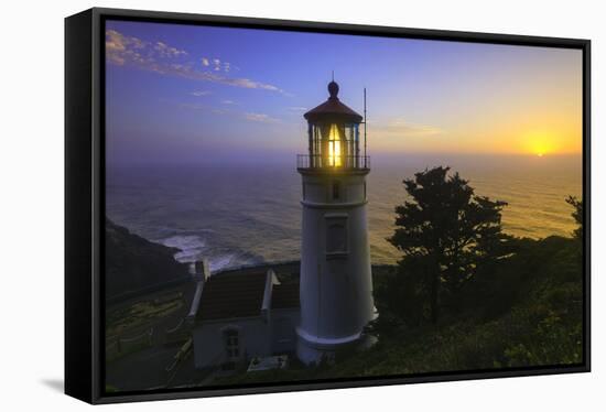 Heceta Head Lighthouse, Devil's Elbow State Park, Oregon Coast-Stuart Westmorland-Framed Stretched Canvas