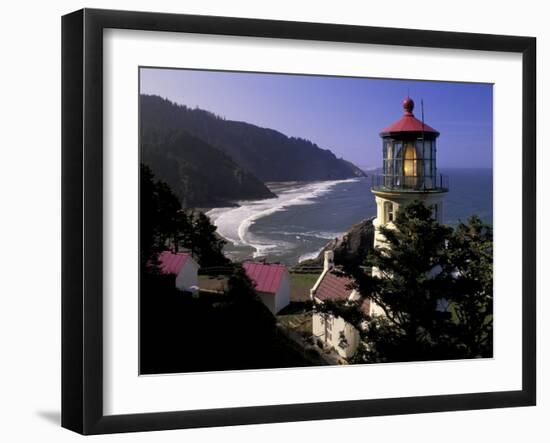 Heceta Head Lighthouse, Florence, Oregon, USA-Adam Jones-Framed Premium Photographic Print