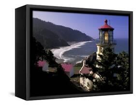 Heceta Head Lighthouse, Florence, Oregon, USA-Adam Jones-Framed Stretched Canvas