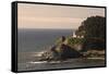 Heceta Head Lighthouse in the afternoon, Heceta Head Lighthouse State Scenic Viewpoint, near Floren-Adam Jones-Framed Stretched Canvas