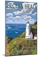 Heceta Head Lighthouse - Oregon Coast-Lantern Press-Mounted Art Print