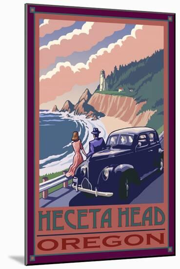 Heceta Head Lighthouse, Oregon-Lantern Press-Mounted Art Print