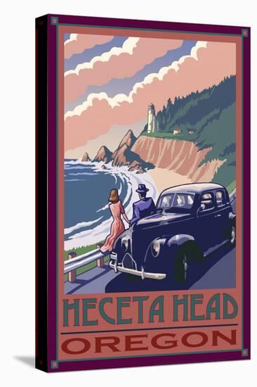Heceta Head Lighthouse, Oregon-Lantern Press-Stretched Canvas