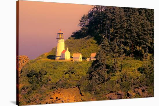 Heceta Head Lighthouse-George Johnson-Stretched Canvas