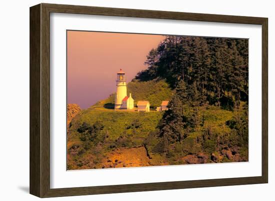 Heceta Head Lighthouse-George Johnson-Framed Photo