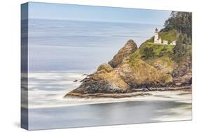 Heceta Head, Oregon, USA. Heceta Head Lighthouse on the Oregon coast.-Emily Wilson-Stretched Canvas