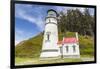 Heceta Head, Oregon, USA. The Heceta Head Lighthouse on the Oregon coast.-Emily Wilson-Framed Photographic Print