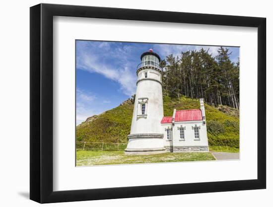 Heceta Head, Oregon, USA. The Heceta Head Lighthouse on the Oregon coast.-Emily Wilson-Framed Photographic Print