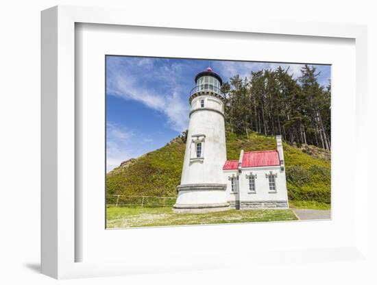 Heceta Head, Oregon, USA. The Heceta Head Lighthouse on the Oregon coast.-Emily Wilson-Framed Photographic Print