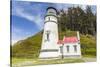 Heceta Head, Oregon, USA. The Heceta Head Lighthouse on the Oregon coast.-Emily Wilson-Stretched Canvas