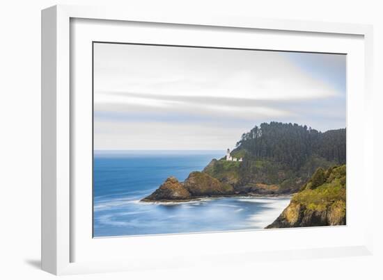 Heceta Head, Oregon, USA. The Heceta Head lighthouse on the Oregon coast.-Emily Wilson-Framed Photographic Print