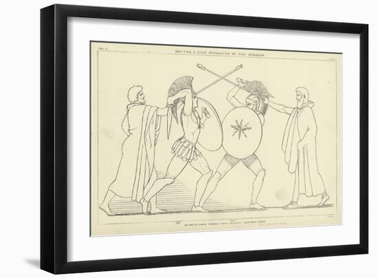 Hector and Ajax Separated by the Heralds-John Flaxman-Framed Premium Giclee Print
