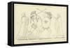 Hector and Ajax Separated by the Heralds-John Flaxman-Framed Stretched Canvas